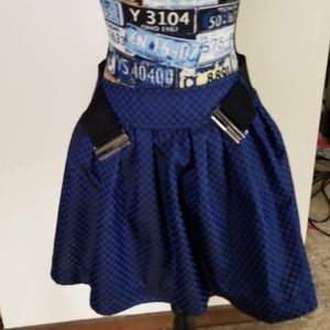Blue/black Checkered Skirt